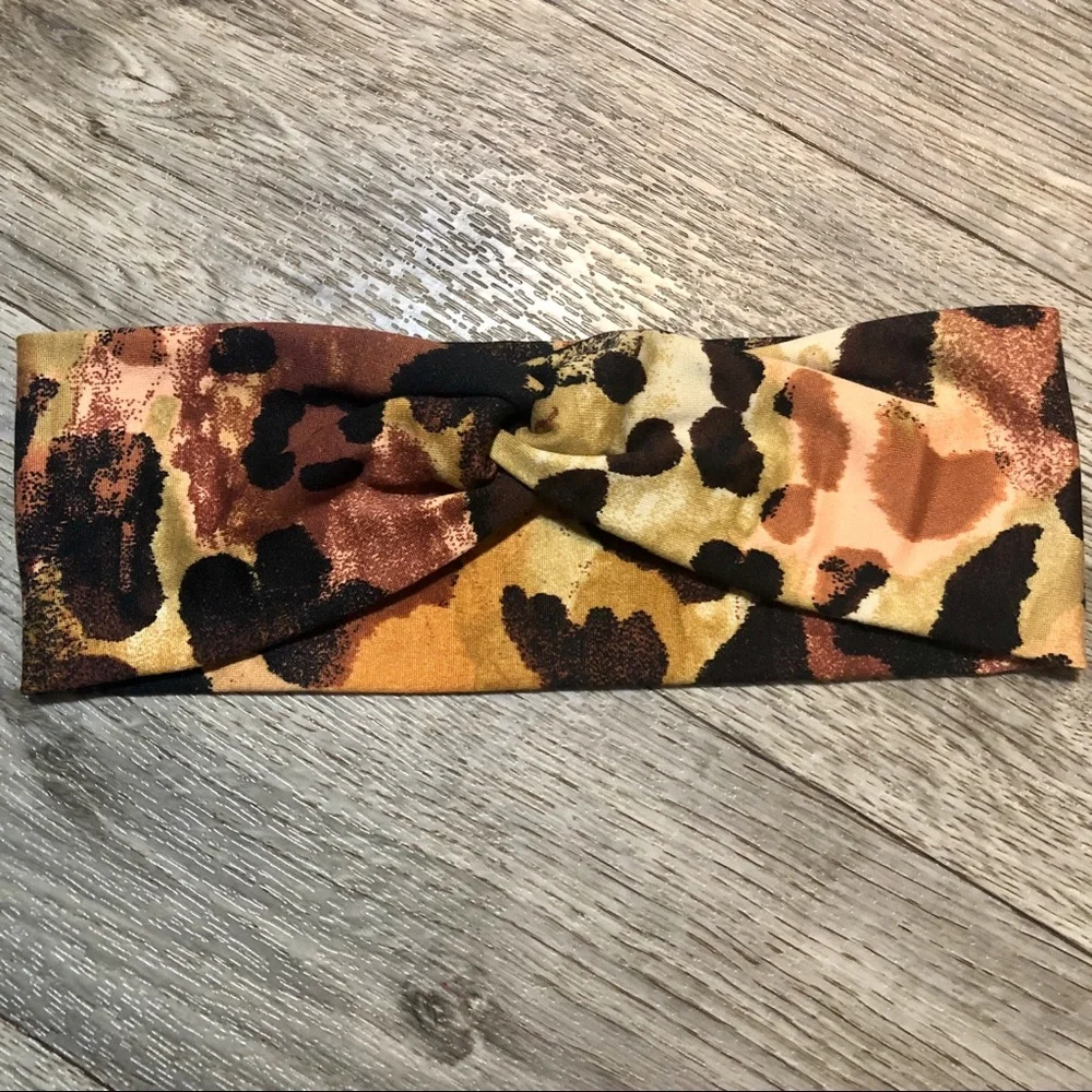 Animal Print Wide Twist Headband Handmade NEW
